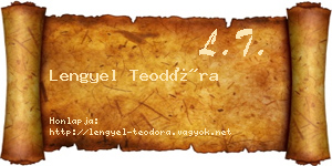 Lengyel Teodóra névjegykártya